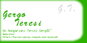 gergo tercsi business card